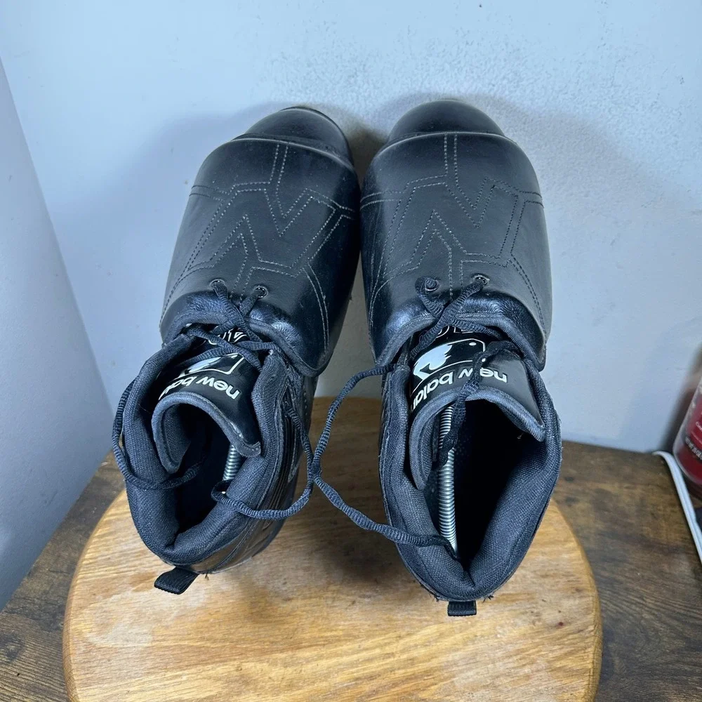 New Balance MU460MBK Umpire Plate Shoes Mens 13 4E Black MLB Leather Guard